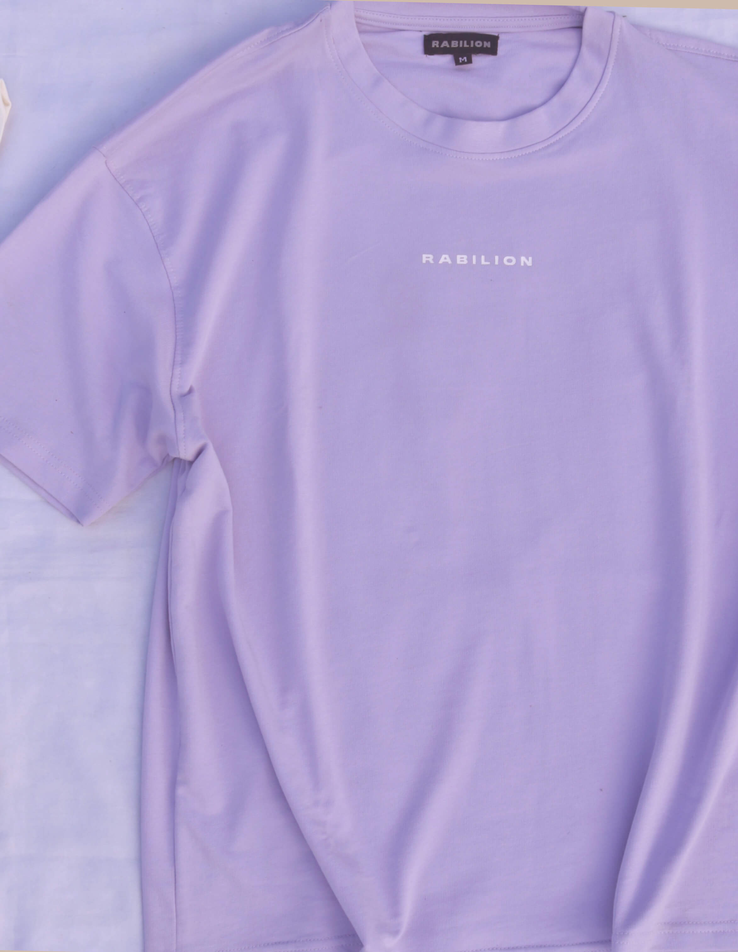 Lavender Boxy Fit Oversized T-Shirt – Cotton | Back Puff Print