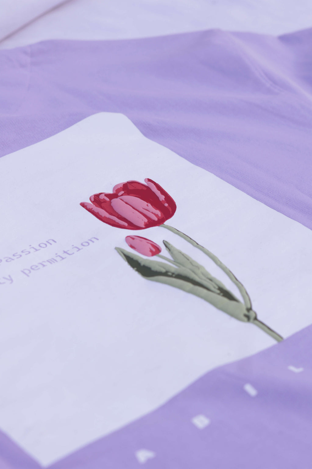 Lavender Boxy Fit Oversized T-Shirt – Cotton | Back Puff Print