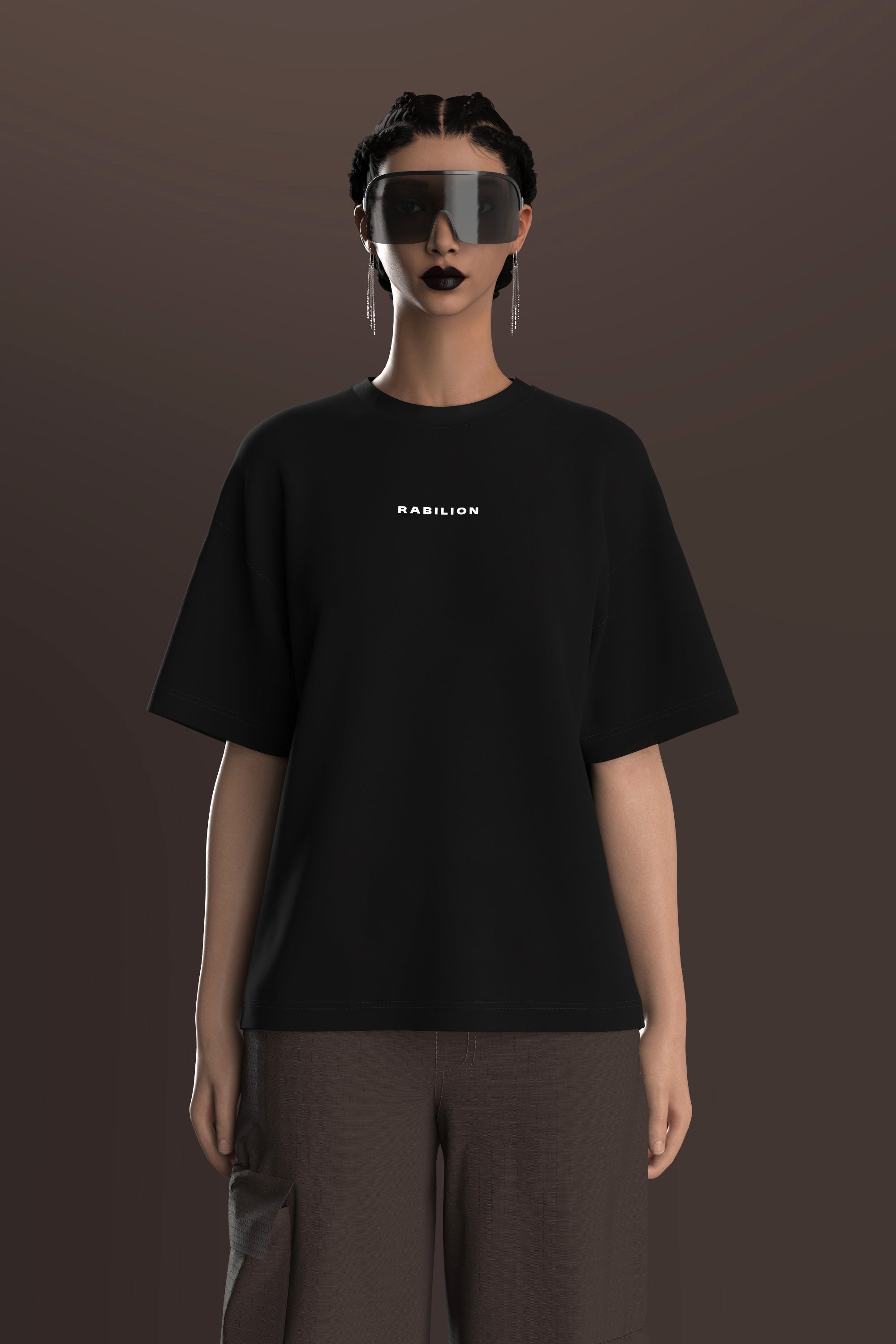 Cotton Boxy Fit Oversize T-Shirt Black