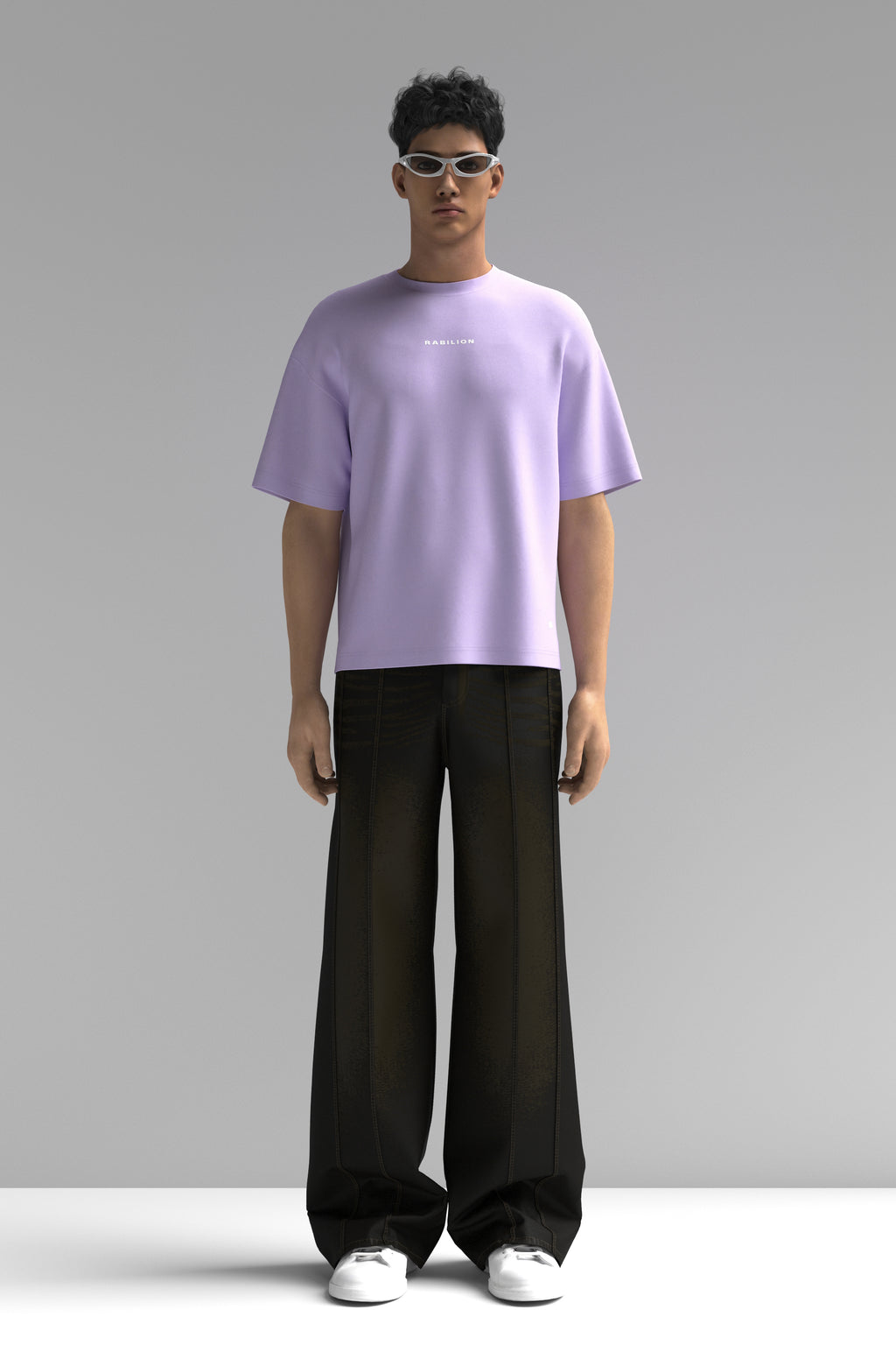 Cotton Boxy Fit Oversize T-Shirt Lavender