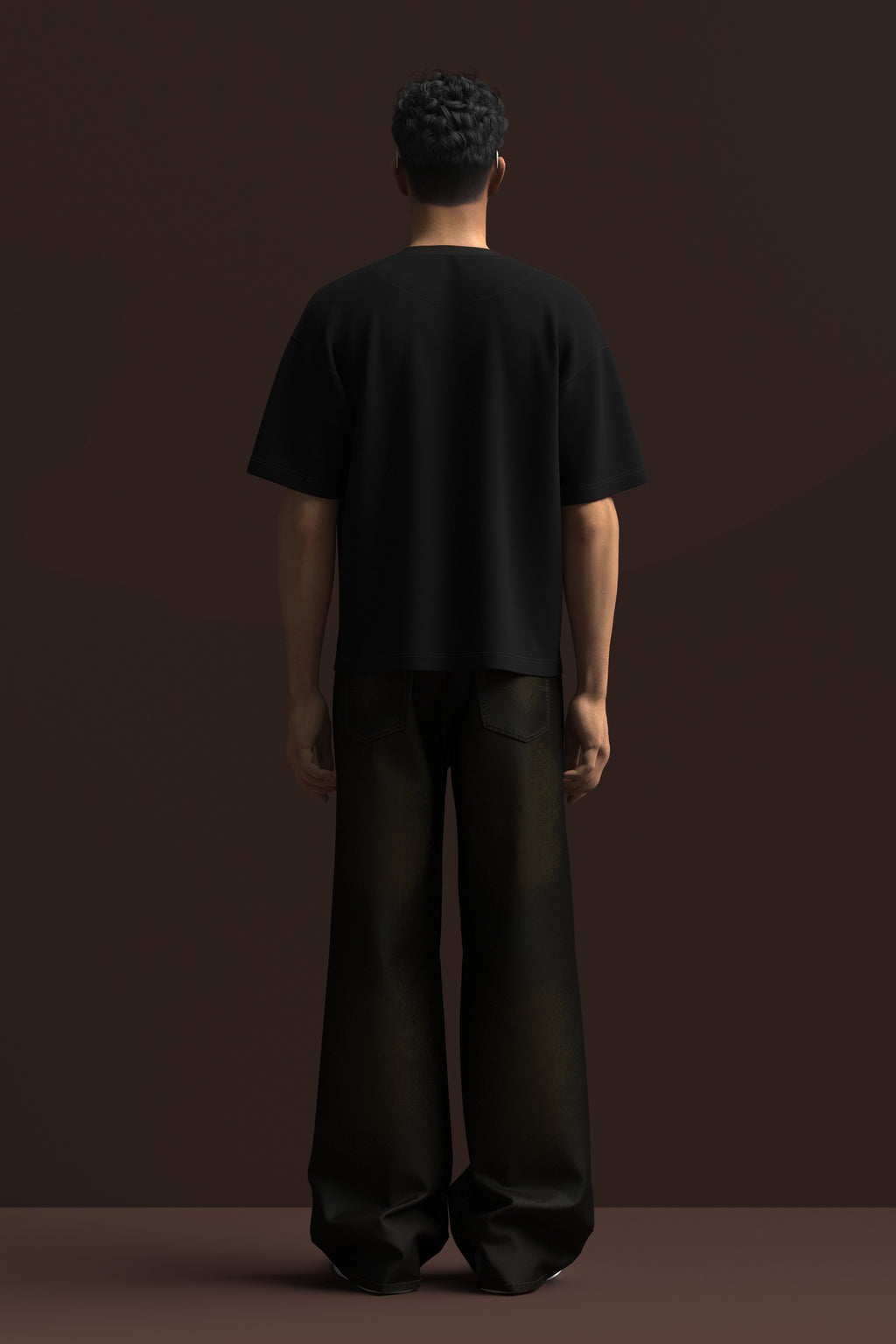 Cotton Boxy Fit Oversize T-Shirt Black