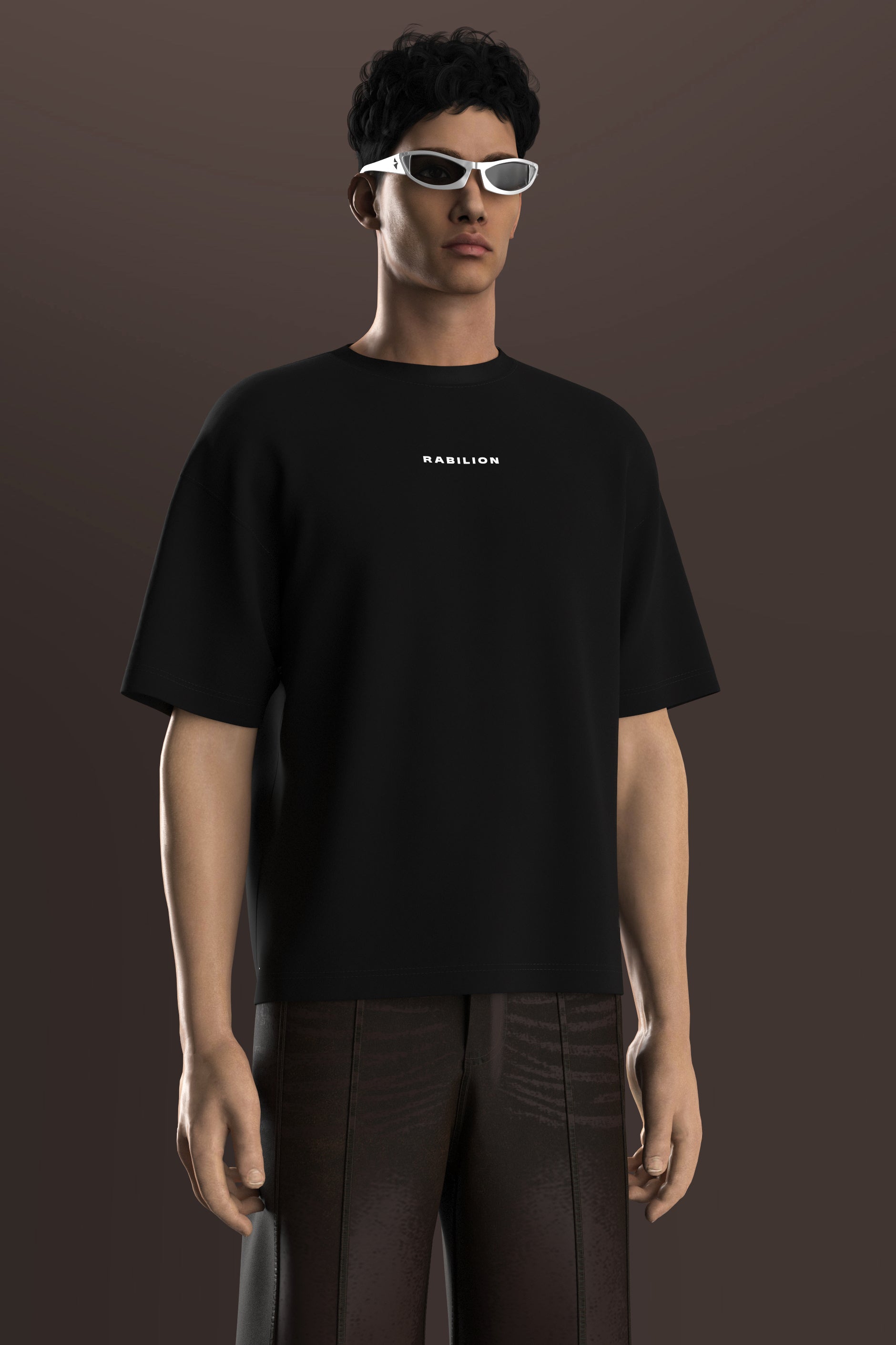 Cotton Boxy Fit Oversize T-Shirt Black